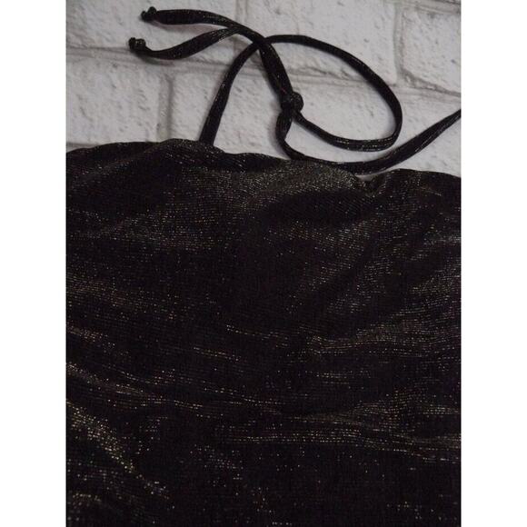 Pilyq Perry One Piece Swimsuit Twilight Black Bronze Halter Medium NEW - Picture 2 of 6